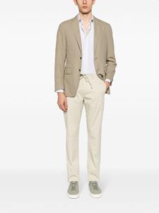 Canali Katoenen chino met trekkoordtaille - Beige