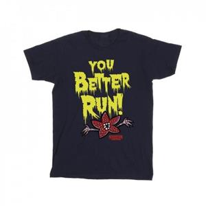 Pertemba FR - Apparel Netflix Boys Stranger Things You Better Run T-shirt 12-13 zwart