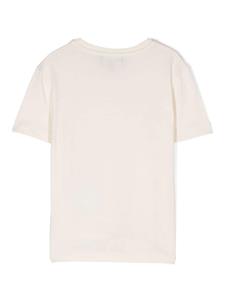 emporioarmanikids Emporio Armani Kids T-shirt met kristallen logo - Beige