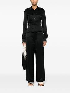 Nanushka Gitta satijnen blouse - Zwart