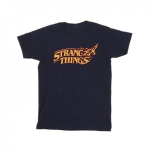 Pertemba FR - Apparel Netflix Girls Stranger Things Logo Breaking Cotton T-Shirt