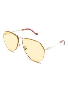 ETRO Luxury Metal pilot-frame sunglasses - Bruin