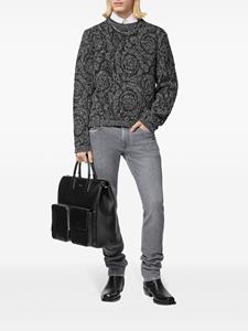 Versace Barocco kabelgebreide trui - Zwart