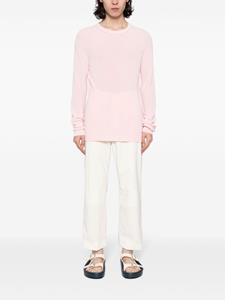 Casey Casey crew-neck cotton jumper - Roze