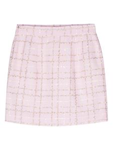 alessandrarich Alessandra Rich Mini-rok met pailletten - Roze