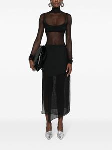 Gauchère panelled wool skirt - Zwart