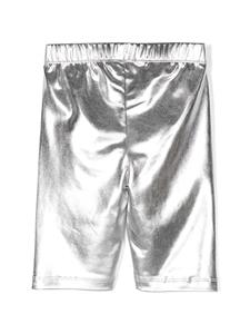 Andorine Bikershorts met metallic-effect - Zilver