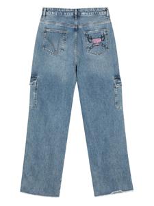 chiaraferragni Chiara Ferragni Straight jeans met geborduurd logo - Blauw