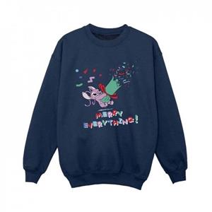 Disney jongens Lilo en Stitch Angel Merry Everything sweatshirt 12-13 zwart