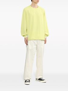 CHOCOOLATE Sweater met logopatch en ronde hals - Geel