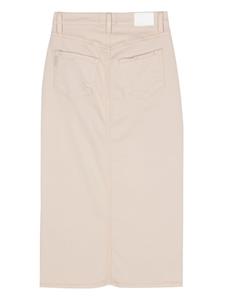 PAIGE Angela front-slit midi skirt - Beige