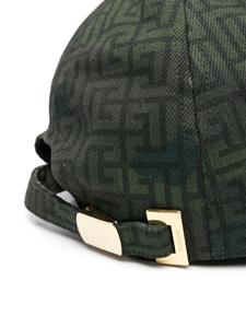 Balmain Pet met camouflageprint en monogram - Groen