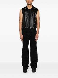 anderssonbell Andersson Bell Mid waist jeans met patchwork en wijde pijpen - Zwart