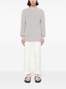 Casey Casey rib-stitch crepe-cotton jumper - Grijs