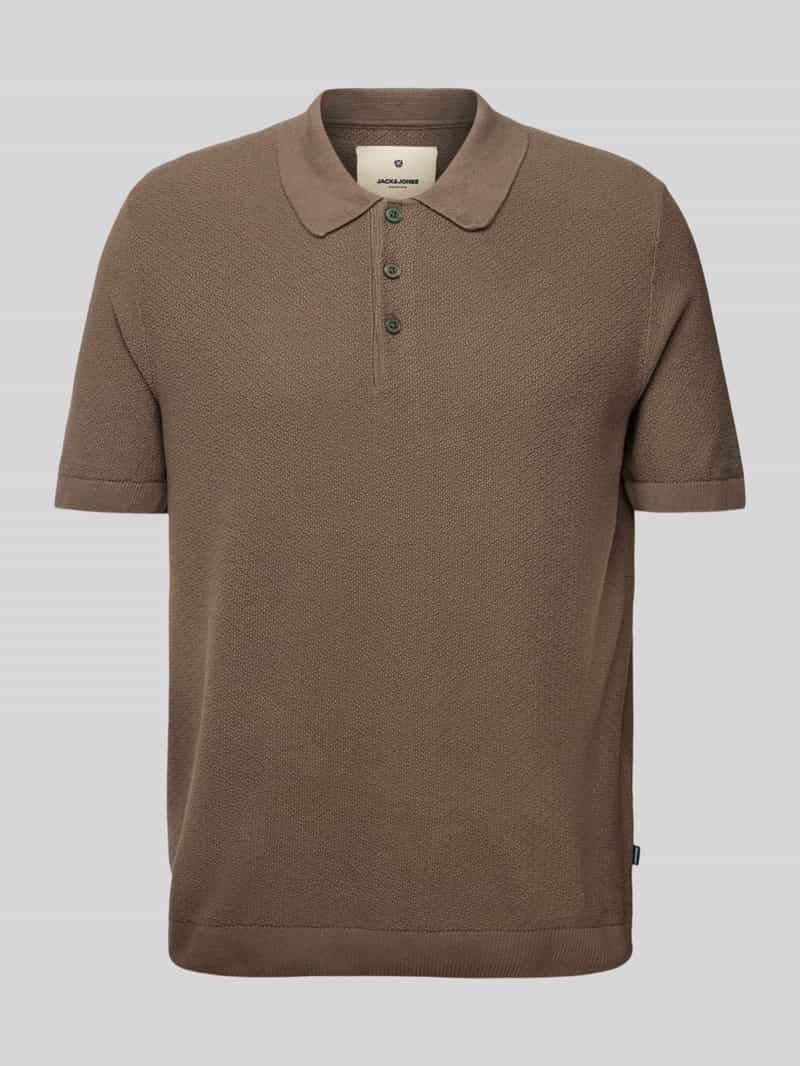 Jack & Jones Premium Poloshirt met structuurmotief, model 'BLUSANDRI'