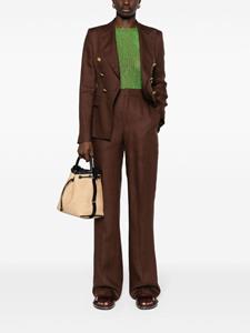 Tagliatore Alicya linen trousers suit - Bruin