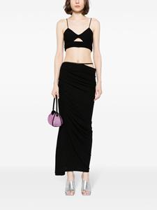 Christopher Esber draped maxi skirt - Zwart