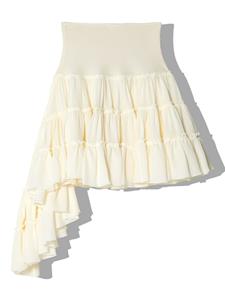 LOEWE ruffled asymmetric miniskirt - Beige