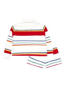poloralphlaurenkids POLO RALPH LAUREN KIDS Gestreepte badstof polotop en shorts - Wit