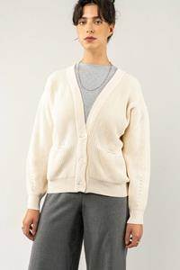 MELA Damen vegan Strickjacke Artha Creme