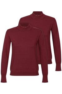 MELA Damen vegan Multipack Feinstrick-Pullover Sada Rot