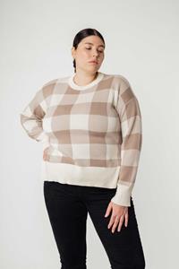 MELA Damen vegan Strickpullover Faiza Creme-Beige