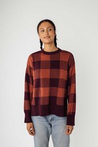 MELA Damen vegan Strickpullover Faiza Rot