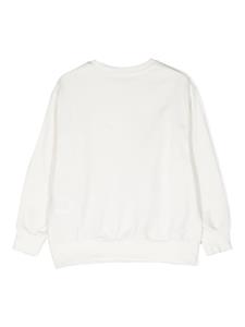 Elisabetta Franchi La Mia Bambina Katoenen sweater met logo - Wit