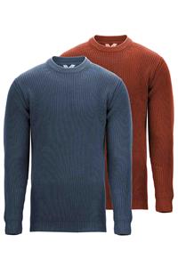 MELA Herren vegan Multipack Strickpullover Ravi Rot Blau