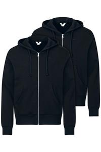 MELA Herren vegan Multipack Zip-Up Hoodie Devadas Schwarz