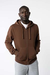 MELA Herren vegan Zip-Up Hoodie Devadas Braun