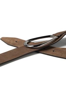 brunellocucinelli Brunello Cucinelli Gespriem met logo - Bruin