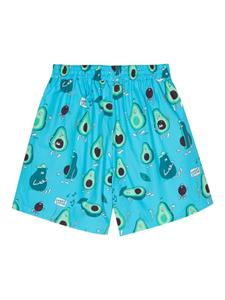 junyawatanabeman Junya Watanabe MAN Katoenen shorts met print - Blauw
