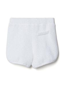 Brunello Cucinelli Kids Shorts met wafelpatroon - Wit