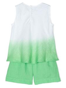 ilgufo Il Gufo Chambray shorts set met ombré - Groen