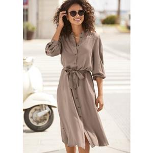LASCANA Hemdblusenkleid, (mit Bindegürtel)
