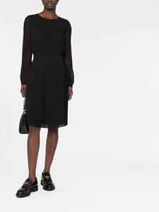 Emporio Armani Midi-jurk met lange mouwen - Zwart