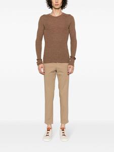 Incotex tapered cotton chino trousers - Bruin