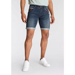 Bruno Banani Jeansshort comfortabele pasvorm, rechte pasvorm, met praktische zakken (set, 2-delig, Met band)
