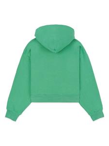 Sporty & Rich SRHWC-print cropped hoodie - Groen