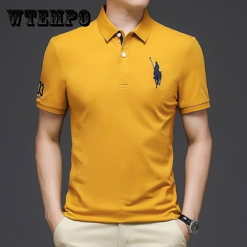 WTEMPO Summer Men's Short-sleeved T-shirt Polo Shirt Lapel Embroidery Pullover Fashion Summer Men's Top