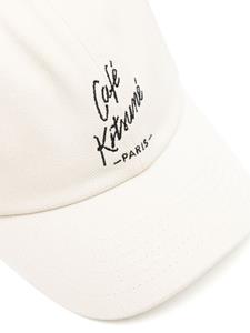 CAFÉ KITSUNÉ logo-embroidered cotton baseball cap - Wit