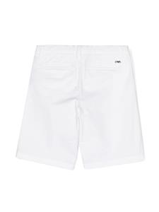 Emporio Armani Kids logo-plaque bermuda shorts - Wit