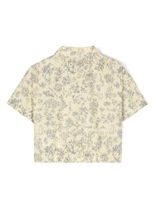 Golden Goose Kids Katoenen overhemd met gingham ruit en bloemenprint - Geel