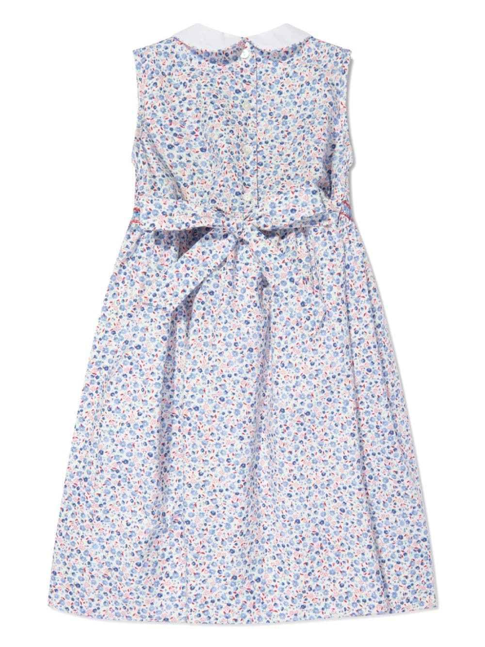 Sarah Louise floral-print sleeveless dress - Blauw
