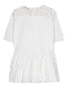 TWINSET Kids Midi-jurk met strikdetail - Wit