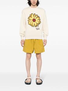 maisonkitsuné Maison Kitsuné Trui met zonnebloemmotief - Beige