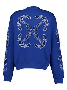 Off-White Sweater met bandanaprint - Blauw