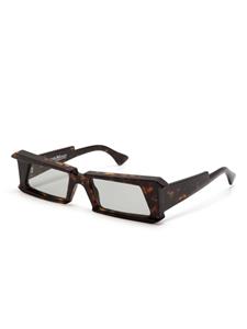 Kuboraum tortoiseshell sculpted-frame sunglasses - Bruin