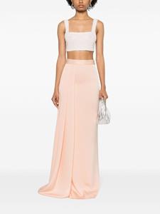 alexperry Alex Perry Satijnen maxi-rok met sjerpdetail - Oranje